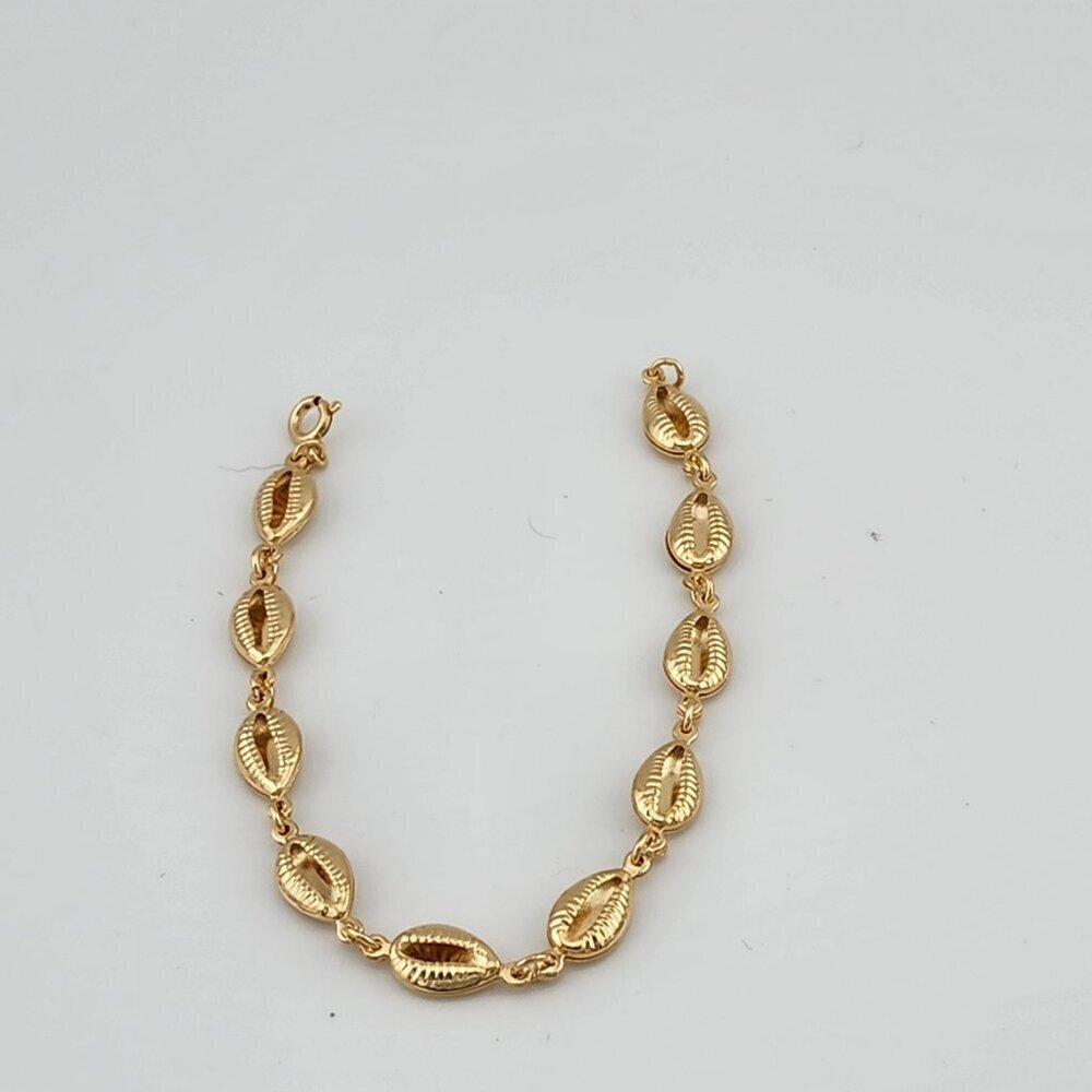 Brand New Brazilian 18k Gold Filled Cowrie Shell Bracelet - Picture 6 of 9